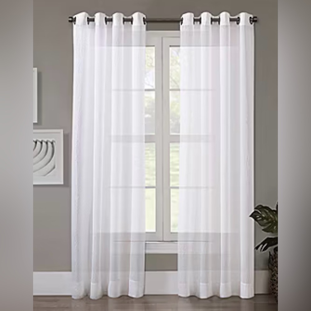 Royal Velvet Crushed Voile Sheer Curtains